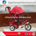 Vente en gros Air Tire Steel Frame Child Tricycle Toy, Tricycles pour bébés avec Push Bar et Canopy